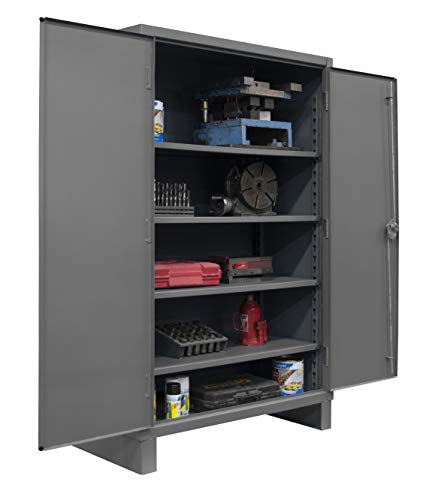 Durham Extra Heavy Duty Welded 12 Gauge Steel Lockable Storage Cabinet, HDC-244878-4S95, 1200 lbs Shelf Capacity, 24" Length x 48" Width x 78" Durham