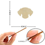 Dog Face Puppy Wood Craft Unfinished Wooden Cutout Art DIY Wood Signs Inspirational Wall Plaque Classic Wood Wall Hanging Decor for Home Laundry Room Arupkeer
