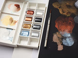 Winsor & Newton Cotman Watercolor Paint Set, 8 Half Pan, Metallic Colors w/ Brush Winsor & Newton