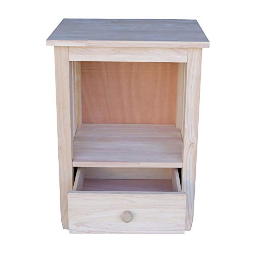 International Concepts Mission Tall End Table, Unfinished IC International Concepts