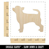 Smooth Coat Chihuahua Apple Head Dog Solid Unfinished Wood Shape Piece Cutout for DIY Craft Projects - 1/4 Inch Thick - 4.70 Inch Size Sniggle Sloth