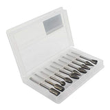 YUFUTOL Carbide Burr Set - 10pcs Double Cut Solid Carbide Rotary Burrs 3mm(0.118'') Shank Fits Die Grinder Drill for Woodworking,drilling Metal YUFUTOL