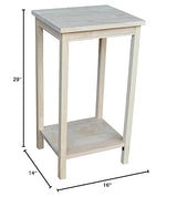 International Concepts Portman Accent Table, Unfinished IC International Concepts