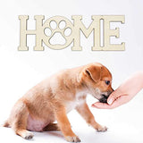 3pcs Home Paw Wood Sign Blank Wooden Dog Cat Paw Plaque Unfinished Wood DIY Crafts Cutouts Ornaments for Puppy Pet House Door Wall Decorative, Creaides