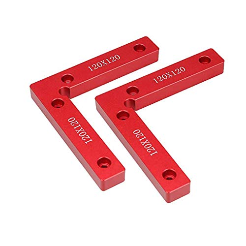 2 Pieces 90 Degree 4.7" x 4.7" Positioning Squares, Aluminium Alloy Corner Clamping Square, Right Angle Clamps Woodworking Carpenter Tool Beikalone