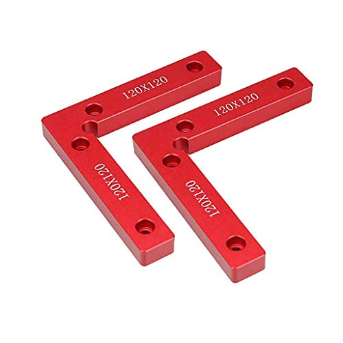 2 Pieces 90 Degree 4.7" x 4.7" Positioning Squares, Aluminium Alloy Corner Clamping Square, Right Angle Clamps Woodworking Carpenter Tool - WoodArtSupply