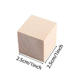 ZOENHOU 300 PCS 1 Inch Wooden Cubes, Premium Natural Solid Wood Unfinished Wooden Block Set for Painting Decorating Crafting DIY Projects ZOENHOU