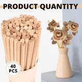 20PCS Wood Dowel Rod 24 Inch – Wood Craft Sticks 1/4 inch x 24 Inch Wooden Dowels for Crafts Balsa Wood Rod Bass Wood Sticks Long Wooden Sticks BELMAKS