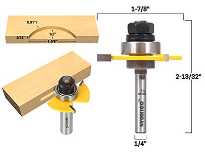 YONICO Biscuit Cutter Joint Slot Router Bit #20 1/4-Inch Shank 14182q - WoodArtSupply