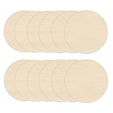 HILELIFE Wood Rounds for Crafts 6 Inch - 12 Pack Wood Round, Unfinished Wood Circles for Crafts, Round Wooden Discs, Circle Wood Sign Blank HILELIFE