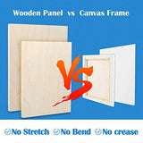 Unfinished Birch Wood Canvas Panels Kit, Falling in Art 4 Pack of 2 Sizes 11x14' and 9x12' Studio 3/4’’ Deep Cradle Boards for Pouring Art, Crafts, Falling in Art