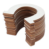 Wooden Cutouts, 24Pcs DIY Wood Horseshoe Shape Unfinished Cutouts Pendant Handmade Craft Decoration Yosoo