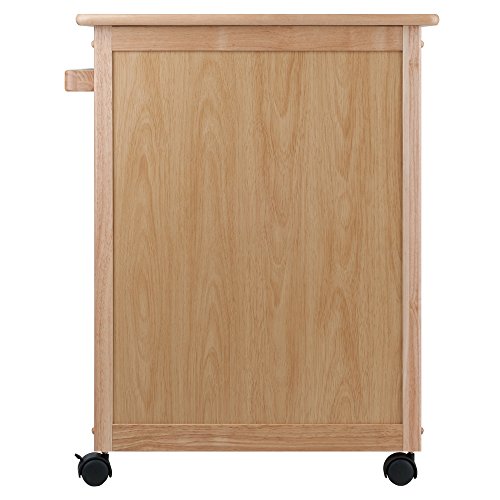 Winsome Wood Kitchen Cart, Natural, Single Drawer (82027) Winsome