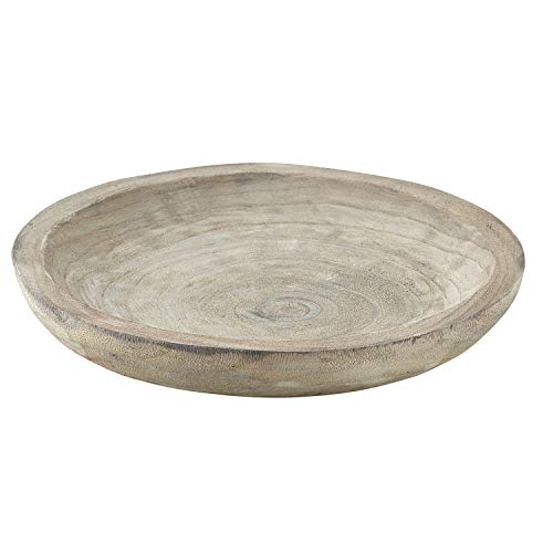 Santa Barbara Design Studio Table Sugar Hand Carved Paulownia Wood Serving Bowl, Medium, Grey,8 cubic inches Santa Barbara Design Studio
