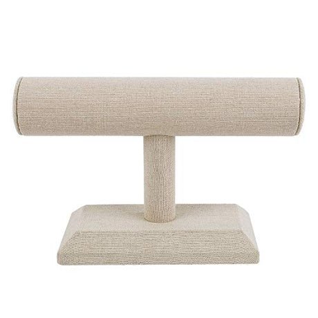 MOOCA Linen Covered Wood Jewelry Display, Jewelry Stand, Perfect for Bracelet Bangle Watch for Home Organization, Store, Tradeshow and Showcase, 7 MOOCA