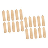 TEHAUX 20pcs Wooden Blank Bookmark Unfinished Wooden Slices Unfinished Hanging Tags Unfinished Wooden Crafts Wood Art Bookmarks Wooden Craft TEHAUX