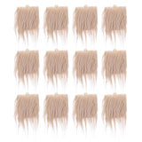 MAGICLULU 12 Pcs Gnome Beards Handmade Dwarf Beard with Wooden Balls Christmas Fluffy Fuzzy Craft Beards for Home Party Decor MAGICLULU