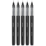 ARTEZA Micro-Line Ink Pens, Set of 5, Black Fineliners with Japanese Archival Ink, Art Supplies for Comic Artists and Illustrators, Calligraphy, ARTEZA