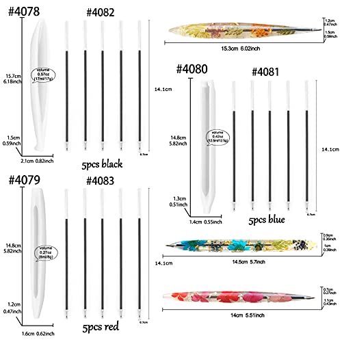 Fountain Pen and Ball-Pen Silicone Molds Epoxy UV Resin Casting Kit of 22 FUNSHOWCASE