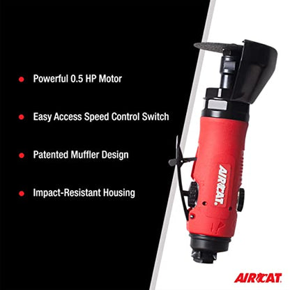 AIRCAT Pneumatic Tools 6520: .5 HP 3-Inch Composite Reversible Cut-off Tool 18,000 RPM Free Speed