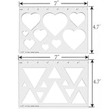 9 in 1 Router Templates for Woodworking,Router Jig Template,Heart Inlay Templates, Decorative Templates Monliful