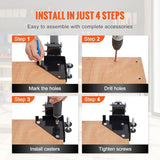 VEVOR Mobile Base, 400 lbs Weight Capacity, Adjustable from 12" x 12" to Infinity, Heavy Duty Universal Mobile Base Stand with Swivel Wheels, for VEVOR