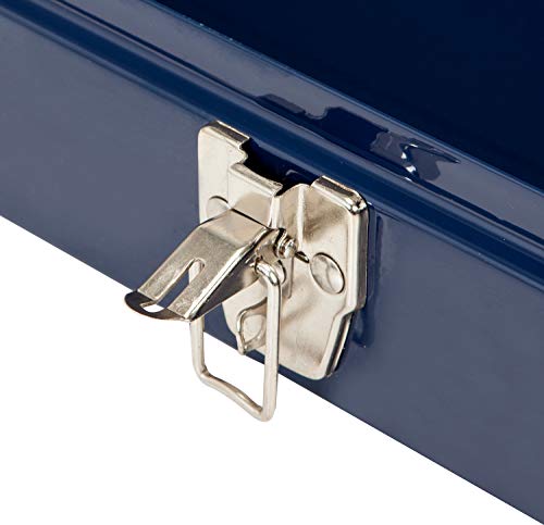 TCE ATB102U Torin 16" Hip Roof Style Portable Steel Tool Box with Metal Latch Closure, Blue TCE