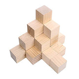 Unfinished Wooden Blocks 1 inch, Pack of 50,Small Wooden Cubes for Arts and Crafts – DIY - Photo Blocks- Home Decor WURONXIN