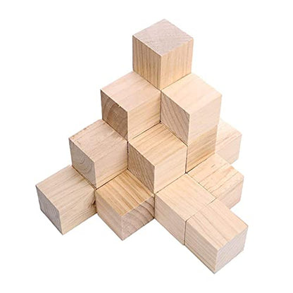 Unfinished Wooden Blocks 1 inch, Pack of 50,Small Wooden Cubes for Arts and Crafts – DIY - Photo Blocks- Home Decor