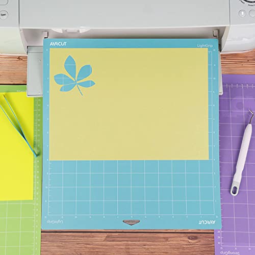 AIRCUT Light Grip Cutting mat for Cricut Maker/Explore Air 2/Air/One(12x12 Inch, 3 Mats) Light Adhesive Sticky Blue Quilting Cricket Cutting Mats AIRCUT