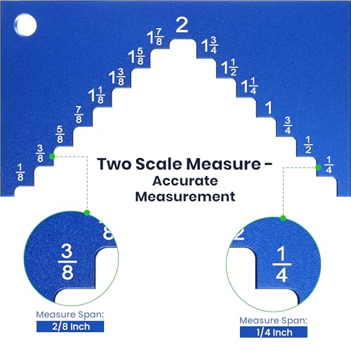 Dreyoo Table Saw Height Gauge, Aluminum Height Gauge Saw for Router, Table Saw, Height Gauge Tools Table Saw Step Gauge Table Saw Blade Height Gauge, - WoodArtSupply