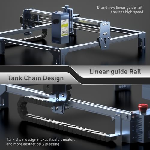 Swiitol Laser Engraver 18W Laser Cutter High-Power 30000mm/min 0.01mm High Accuracy, CNC Laser Engraving Cutting Machine with Emergency Stop Button - WoodArtSupply