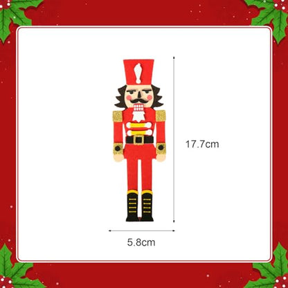 Fennoral 12 Pack Nutcracker Craft Kit for Kids Make You Own Foam Stickers Ornament DIY Christmas Arts and Crafts fo Chirstmas Party Supplies - WoodArtSupply