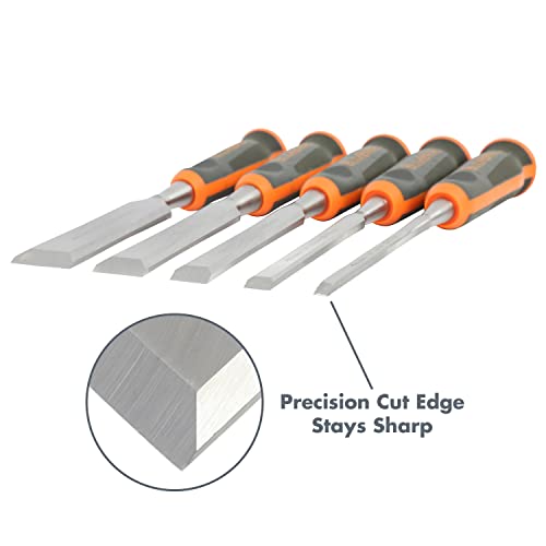 Buck Knives 1/4, 1/2, 3/4, 1, 1-1/4 COMFORT GRIP CHISEL SET - WoodArtSupply