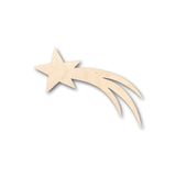 Unfinished Wood Comet Shooting Star Shape - Space - Nursery - Craft - up to 24" DIY 10" / 3/4" 24 Hour Crafts