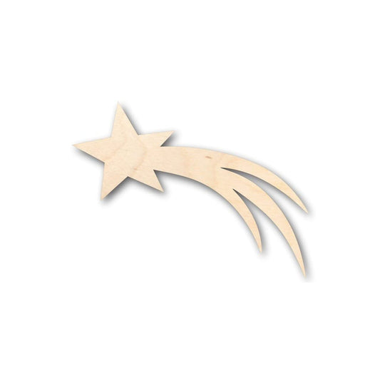 Unfinished Wood Comet Shooting Star Shape - Space - Nursery - Craft - up to 24" DIY 10" / 3/4" - WoodArtSupply