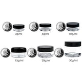 50 New Empty 5 Grams Acrylic Clear Round Jars - BPA Free Containers for Cosmetic, Lotion, Cream, Makeup, Bead, Eye shadow, Rhinestone, Samples, Pot, Beauticom