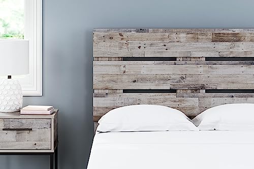Signature Design by Ashley Neilsville Butcher Block Panel Headboard, Full, Light Brown Signature Design by Ashley