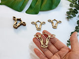 30PCS of Cow Outline Wooden Earrings Blanks,DIY Farmhouse Wood Earrings Blanks for Craft Jewelry Making (2'') Yuxuanish