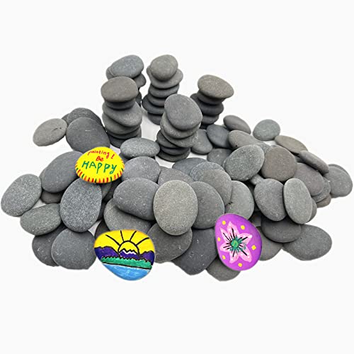 Lifetop 100 PCS Painting Rocks Bulk, Natural River DIY Rocks Flat & Smooth Kindness Rocks for Arts, Crafts, Decoration, Small Rocks for lifetop
