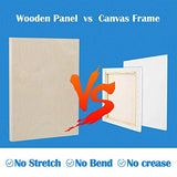 Falling in Art Unfinished Birch Wood Canvas Panels Kit, Falling in Art 4 Pack of 9x12’’ Studio 3/4’’ Deep Cradle Boards for Pouring Art, Crafts, Falling in Art