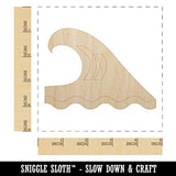 Ocean Surf Wave Beach Unfinished Wood Shape Piece Cutout for DIY Craft Projects - 1/8 Inch Thick - 4.70 Inch Size Sniggle Sloth