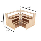 Mezzo Artist Brush and Paint Tube Organizer Rack Set 3 Pieces - Wood Grain Laminate Multi-Layer Storage Display Stand for Paintbrushes, Oil & Acrylic HG Art Concepts