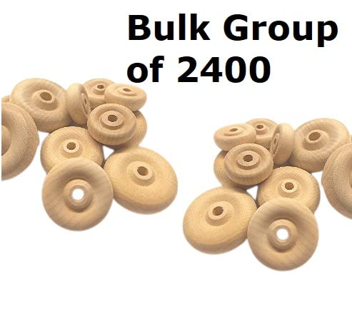 Bulk Group of 2400 Unfinished Wood Toy Wheels by Factory Direct Craft (1-1/2") Factory Direct Craft