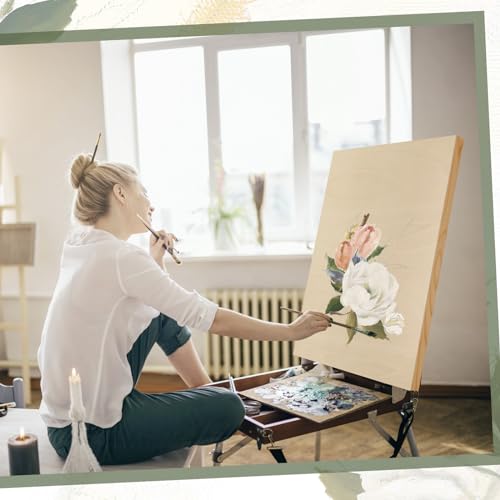 Tenceur 4 Pack 20" x 20" Birch Wood Panel Boards Kit Unfinished Wood Canvas Wooden Panel Boards for Painting 3/4" Deep Depth Wooden Canvases for Tenceur