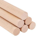 OLYCRAFT 6Pcs Dowel Rods Wood Sticks 17.7 inch Long Unfinished Wooden Sticks 1 Inch Diameter Beech Wood Sticks Blank Wooden Dowel Rods Wooden Dowel OLYCRAFT