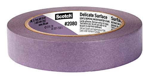 Scotch Delicate Surfaces Painters Tape, 0.94 in x 60 yd, Damage-Free Painting Prep, Protect Delicate Surfaces, UV & Sunlight Resistant, Solvent-Free Scotch