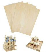 Basswood Sheets Unfinished Plywood for Crafts - 5 PCS 1/16 x 8 x 12Inch Thin Wood Sheet for Craft DIY DAMI