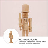 BESPORTBLE Wooden Nutcracker Soldier Christmas Craft Wood Nutcracker Wooden Nutcracker Figurines Unfinished Wood Nutcracker Soldier DIY Nutcracker BESPORTBLE
