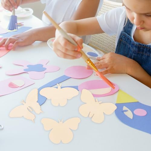 Sewroro 27pcs Unfinished Wooden Butterfly Blank Wood Butterfly DIY Blank Butterfly Shape Ornaments for DIY Painting Crafts Sewroro